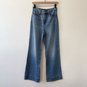 J. Crew Wide Leg Denim Trouser in Chambray Blue Wash